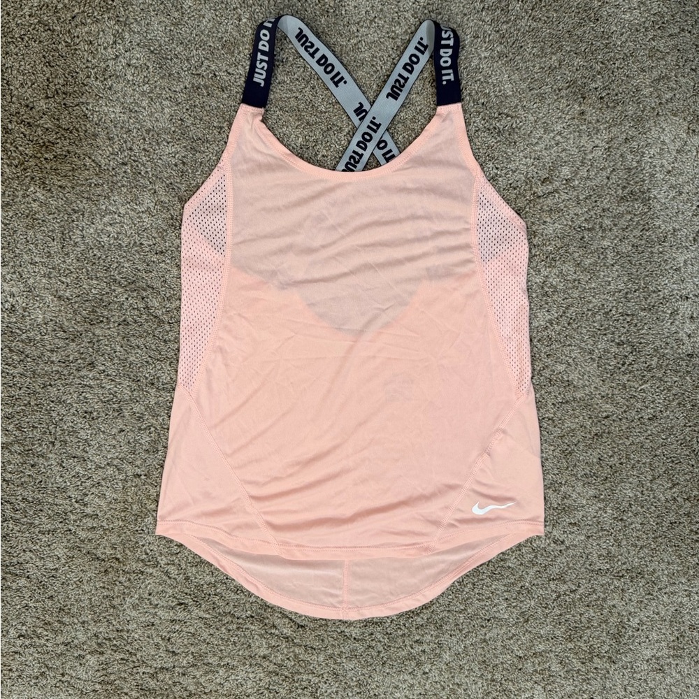 Nike Women's Peach Tank Top with Black Straps